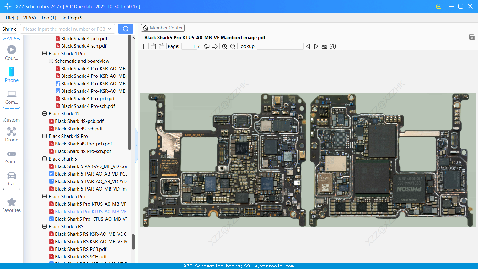 Xiaomi Black Shark5 Pro KTUS_A0_MB_VF Mainbord Image